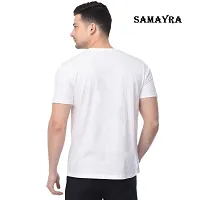 SAMAYRA Penguin Design Graphic Print Men`s T-shirt - White-thumb1