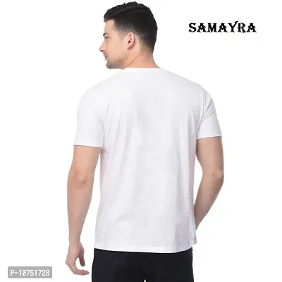 SAMAYRA Penguin Design Graphic Print Men`s T-shirt - White-thumb2