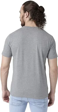 SAMAYRA Men Dry Fit Polyester Half Sleeve Round Neck Tshirt Grey-thumb1