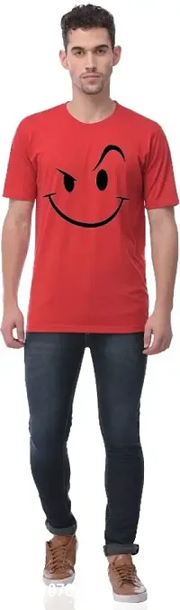 SAMAYRA Men Dry Fit Polyester Half Sleeve Round Neck Tshirt Red-thumb3