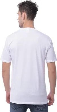 SAMAYRA Round Neck Half Sleeve Penguin Mens Printed Tshirt White-thumb1