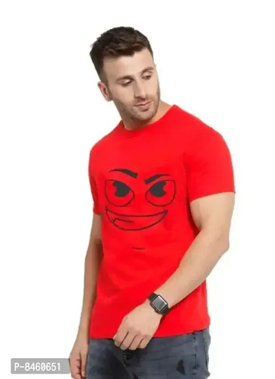 CSK Store Big Smiley Face Design Round Neck T-Shirt for Men