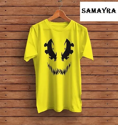 CSK Store Funky Face Design Round Neck T-Shirt for Men