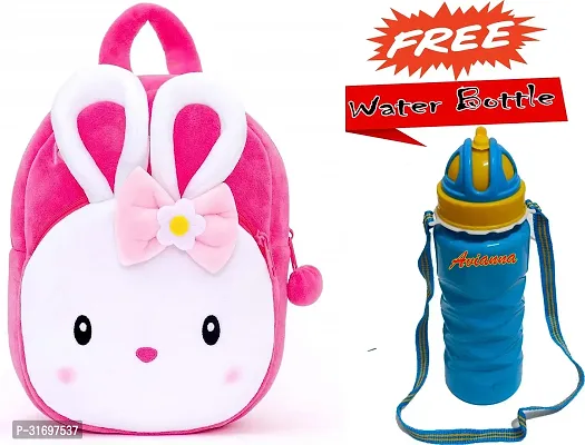 Stylish Printed School Bag for Kid with Bottle