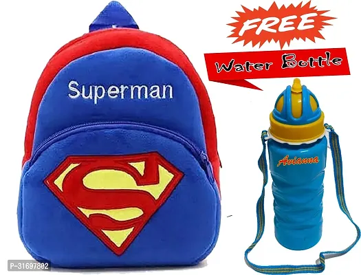 Stylish Printed School Bag for Kid with Bottle-thumb0