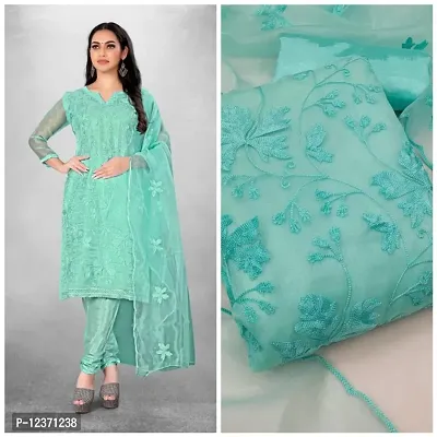Fancy Organza Unstitched Dress Material for Women