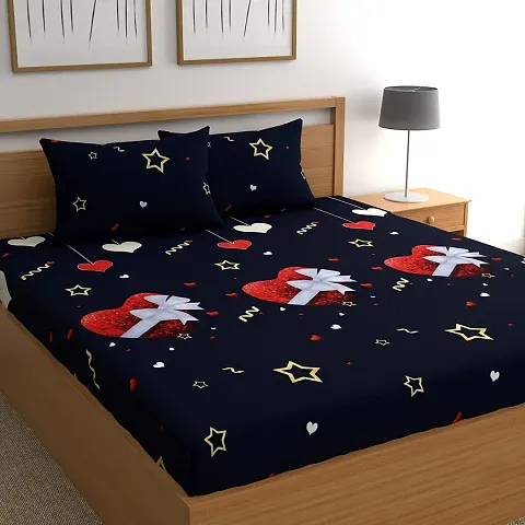 Fancy Printed Double Bedsheets With 2 Pillow Covers