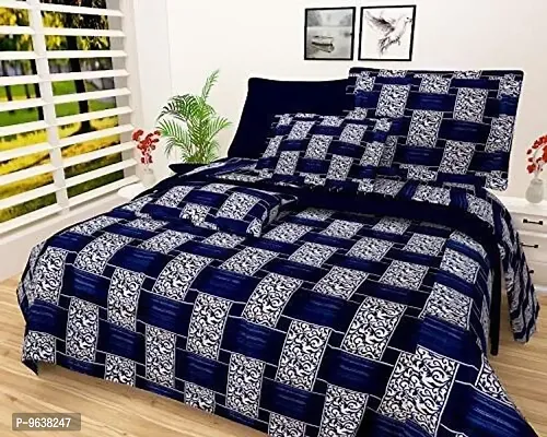 Microfiber Double Bedsheet With Two Pillow Covers (88*88 INCHES)