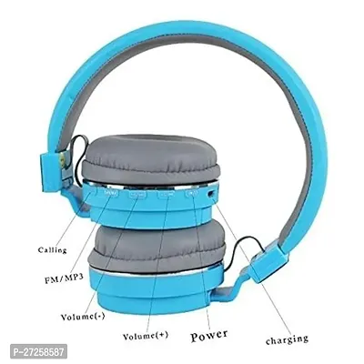 Stylish Blue Bluetooth Wireless Headphone With Mic-thumb0