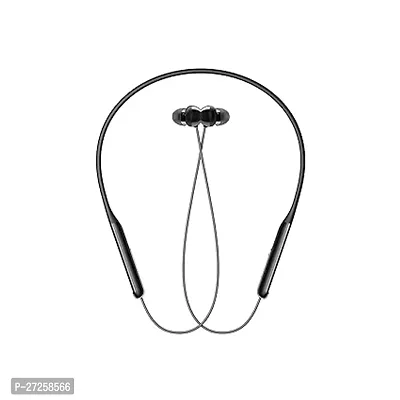 Stylish Black Bluetooth Wireless Neckband With Mic