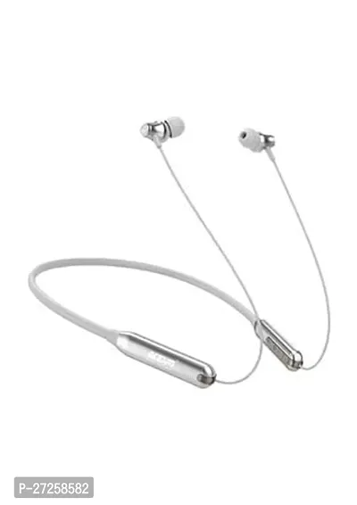 Stylish Silver Bluetooth Wireless Neckband With Mic