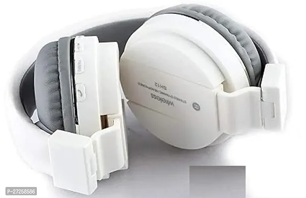 Stylish White Bluetooth Wireless Headphone With Mic