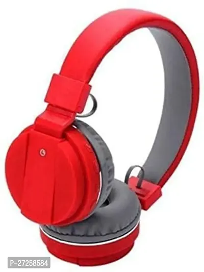 Stylish Red Bluetooth Wireless Headphone With Mic-thumb0