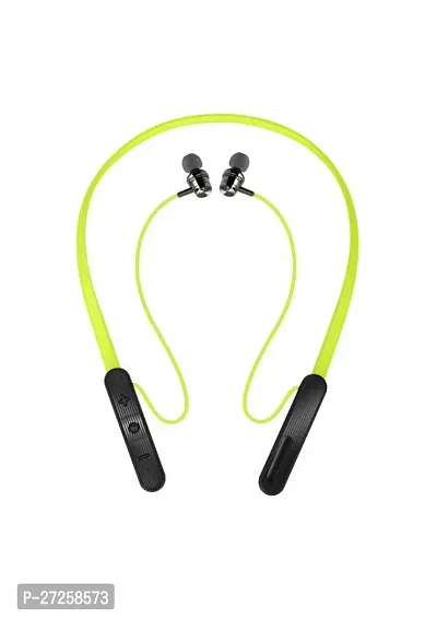 Stylish Green Bluetooth Wireless Neckband With Mic-thumb0