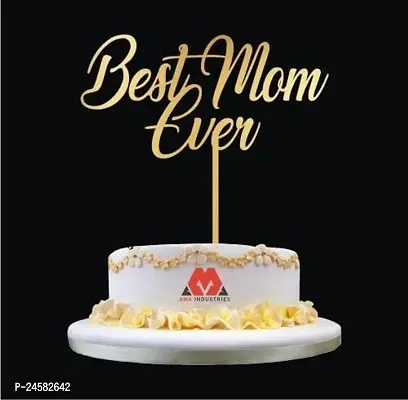 Cake Topper Best Mom for Birthday Mother s Party Cake Decoration