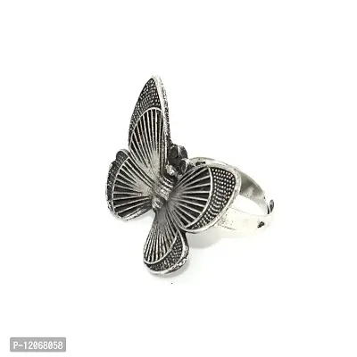 PRP Collection Oxidised German Silver Antique Trendy Adjustable /Free Size Finger Ring For Women And Girls-thumb5