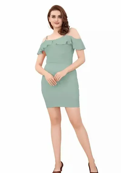 Stylish Solid Bodycon Dress For Women