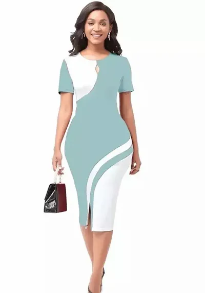 Stylish Solid Bodycon Dress For Women