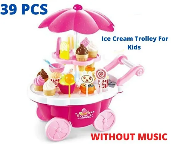 Tower Ball Rolling Game; Ice Cream Trolley Toys Cart, Learning Book with Sound For Kids