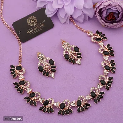 Stylish Golden Brass Jewellery Set For Women-thumb3