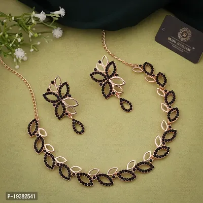 Stylish Golden Brass Jewellery Set For Women-thumb3