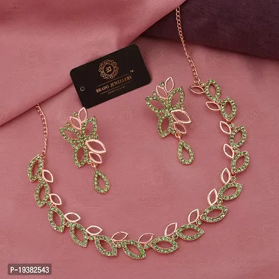 Stylish Golden Brass Jewellery Set For Women