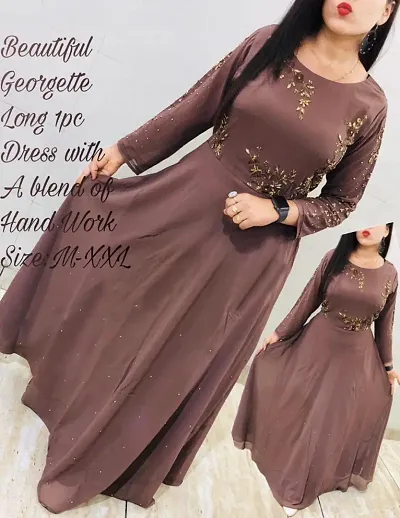 Trendy Georgette Embroidered Dresses