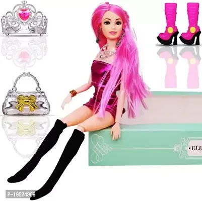 Barbie Doll, Elsa Anna Doll, Fashion Wardrobe Doll Set for Girls Birthday Toy-thumb3