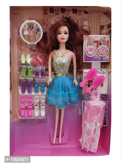 Stylish Fashion Wardrobe Dolls Barbie Doll Elsa Anna Doll Birthday Gift Toy for Girls-thumb3