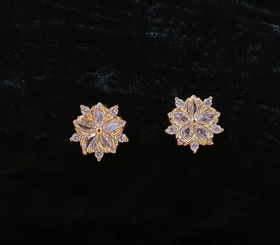 Trendy Designer Alloy American Diamond Drop Earring