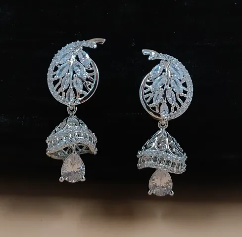 Shimmering Plated Drop Earring For Women