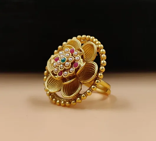 Beautiful Gold Plated Adjustable Ring