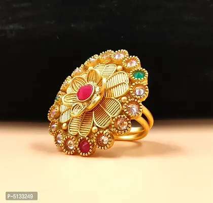 Buy Trendy Matte Gold Plated Adjustable Finger Ring For Women Online In  India At Discounted Prices