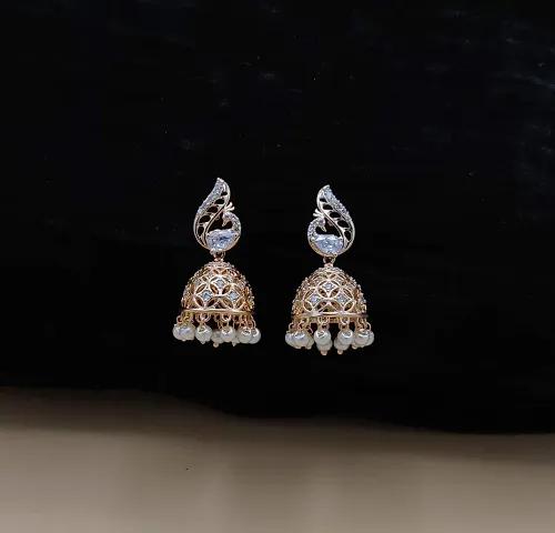 Expensive Alloy Rose Gold Plated Earrings