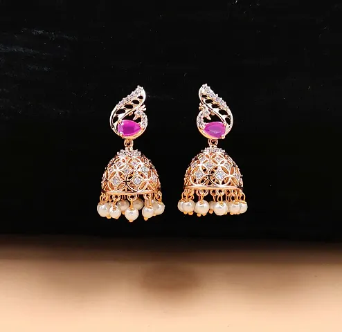 Latest Rose Gold Plated Drop Earring for Women
