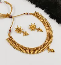 Classy Gold Plated Choker Set For Girls And Women-thumb1