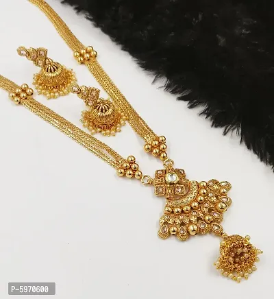 Fancy Gold Plated Polki Choker For Girls And Women-thumb2