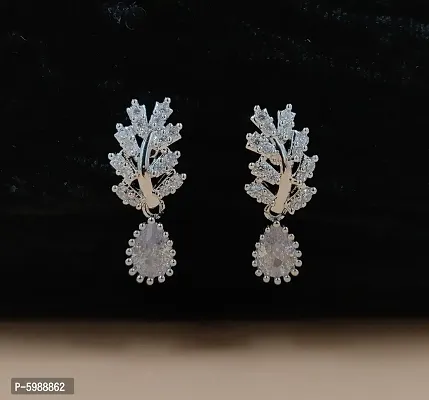 Fancy Silver Plated Drop Earrings For Girls And Women
