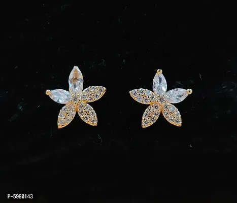 Stunning Gold Plated CZ/AD Drop Earring For Girls And Women