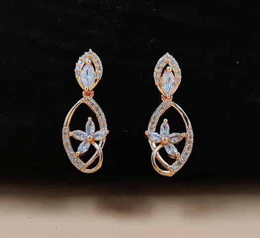 Stunning plated CZ/AD Drop Earring For Girls And Women