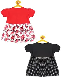 Babeezworld? Cotton Baby Girl Dress -?? Knee Length fit and Flare Dress Frock jhabla Pack of 2-thumb3