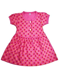 babeezworld Baby Girl?s Pure Cotton Knee Length Dress Frock Pack of 3-thumb2