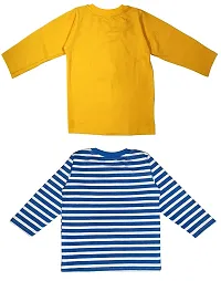 babeezworld Boy's Round Neck Printed Pure Cotton Full Sleeve T-Shirt (18-24 Months, Multicolor 2)-thumb1