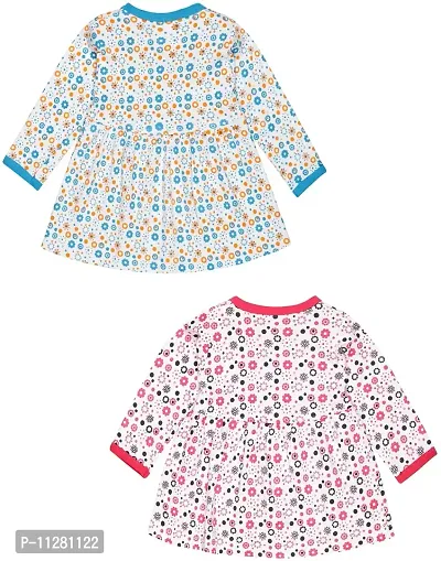 babeezworld Baby Girls Pure Cotton Printed Frock Dress Full Sleeve-thumb4