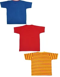 Babeezworld Boy's Round Neck Printed Pure Cotton Half Sleeve Tshirt (Multicolor, 4-5 Years) Pack of 3-thumb1