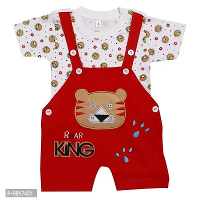 babeezworld Dungaree for Boys & Girls Casual Printed Pure Cotton (9-12 months)