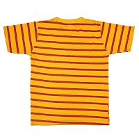 Babeezworld Boy's Round Neck Printed Pure Cotton Half Sleeve Tshirt (Yellow, 4-5 Years)-thumb1