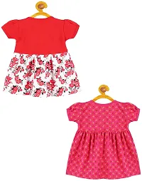 Babeezworld? Cotton Baby Girl Dress -?? Knee Length fit and Flare Dress Frock jhabla Pack of 2-thumb3