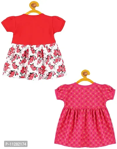 Babeezworld? Cotton Baby Girl Dress -?? Knee Length fit and Flare Dress Frock jhabla Pack of 2-thumb4