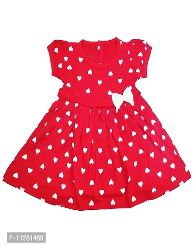 Babeezworld? Cotton Baby Girl Dress -?Knee Length fit and Flare Dress Frock jhabla-thumb3